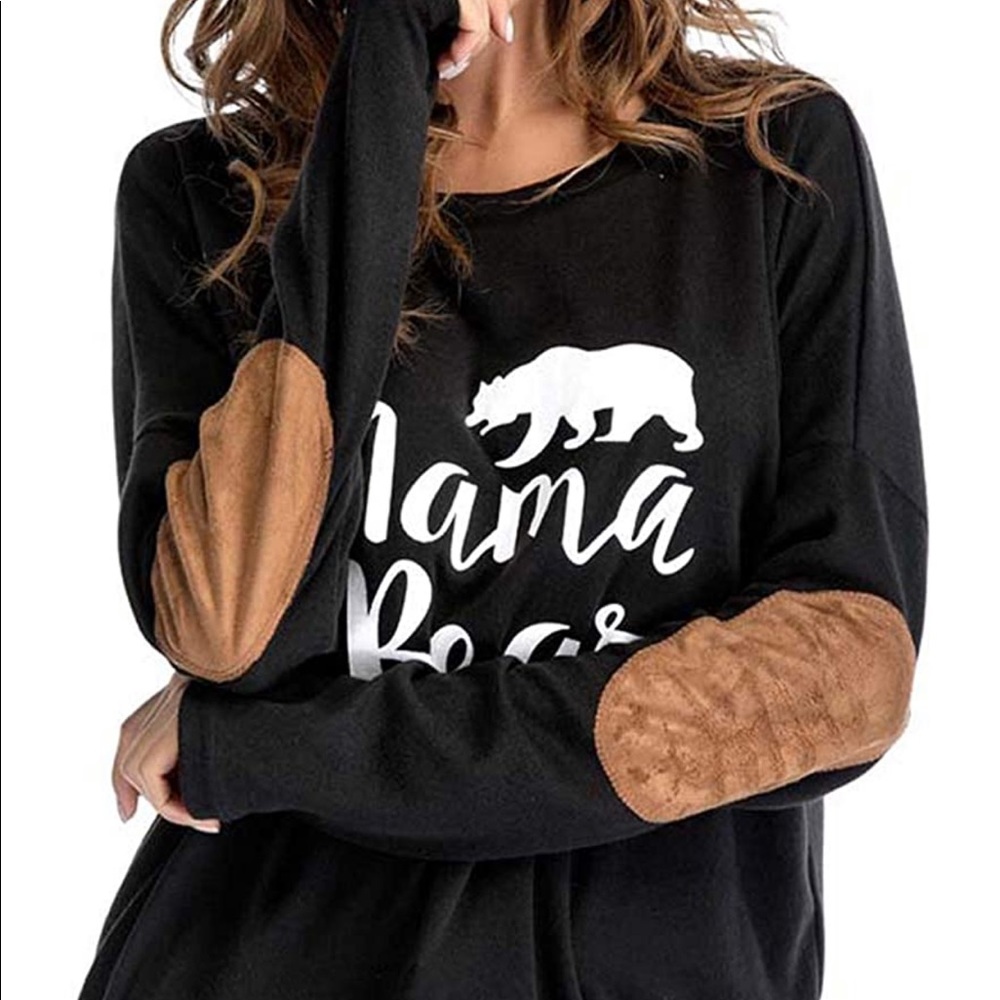 Long Sleeve Mama Bear Sweatshirt with Pockets XL